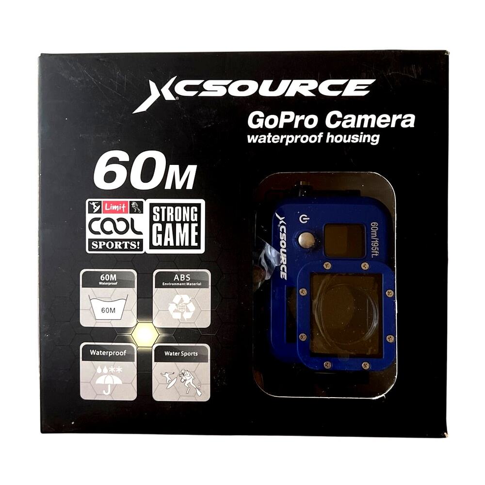 XCSource GoPro Camera Waterproof Housing - Blue - NEW in Box